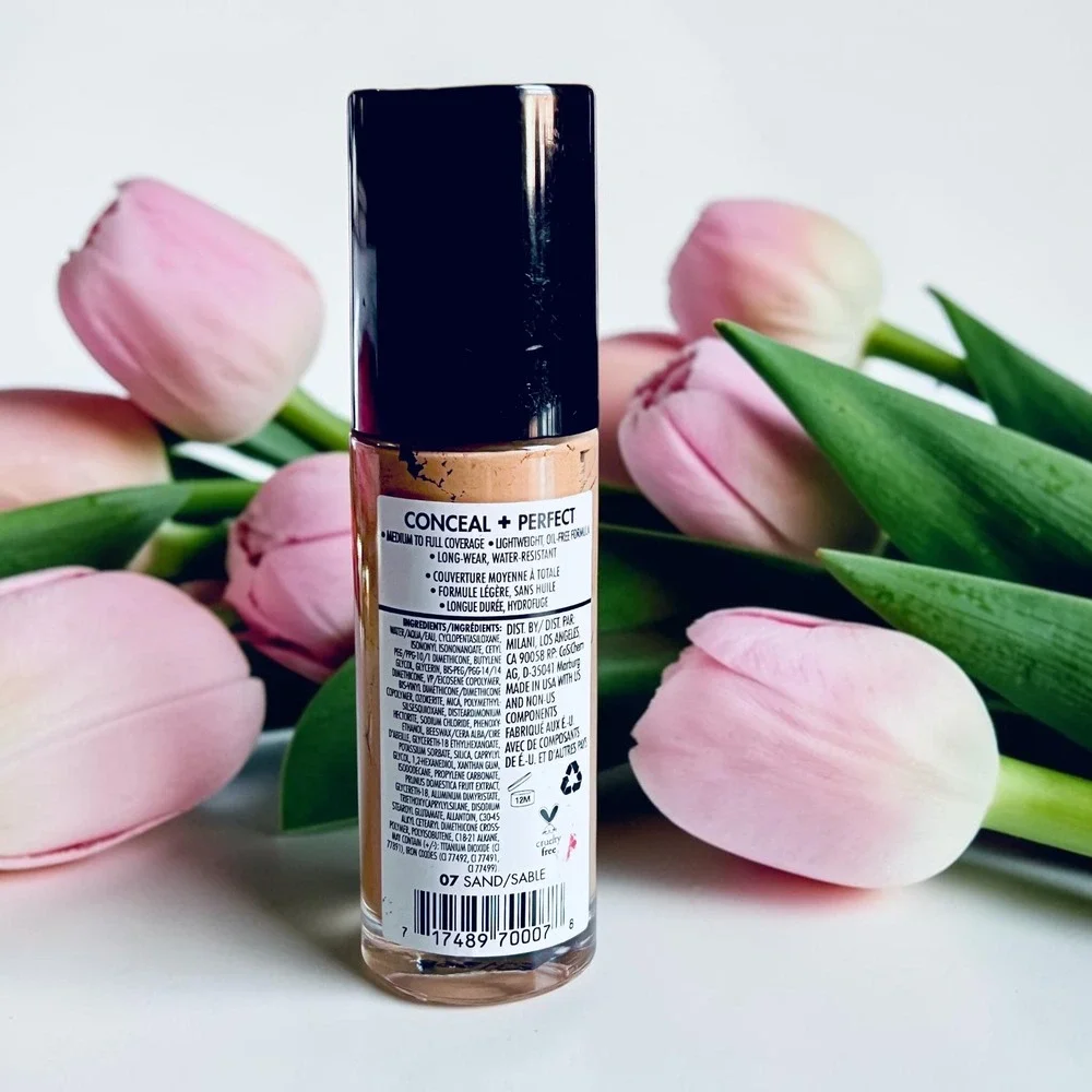 Milani Conceal + Perfect 2-In-1 Foundation + Concealer 1oz 07 Sand Cool Tan